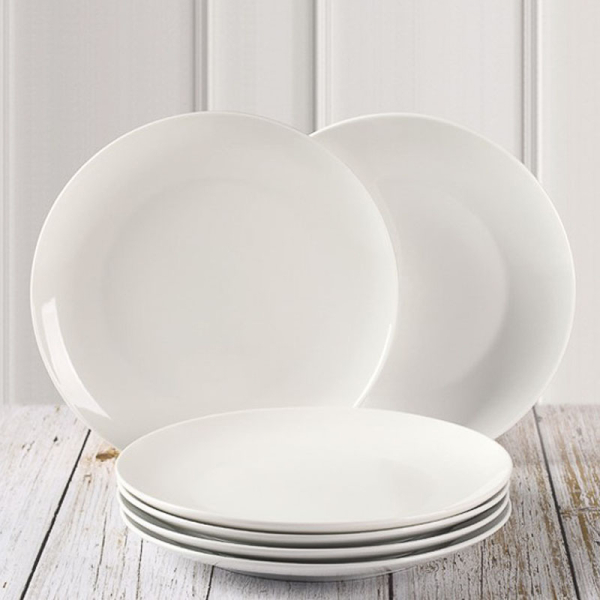 SET 6 PLATOS PORCELANA 19CM 
