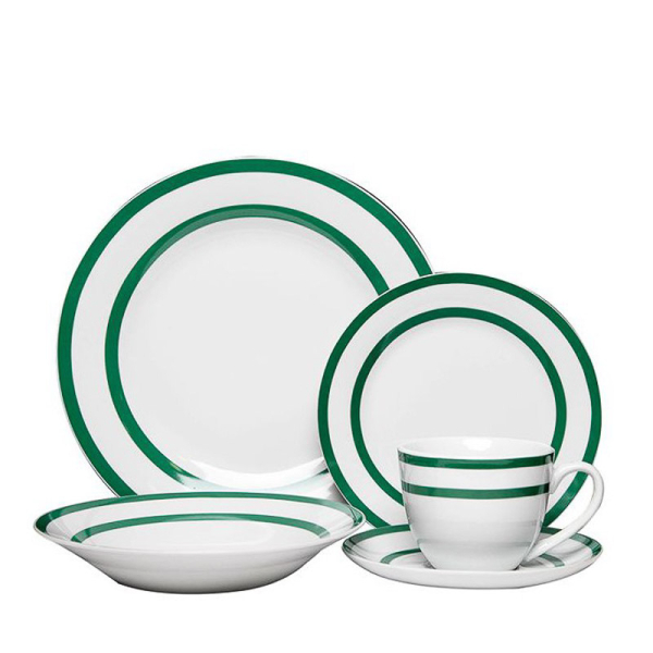 VAJILLA PORC.ROYAL 30PZS VERDE 