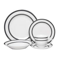 VAJILLA PORC.ROYAL 30PZS GRIS 