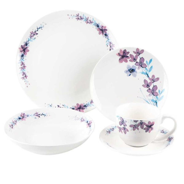 VAJILLA PORCELANA 30 PZAS FLORENCIA 