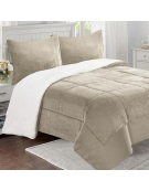 CUBRECAMA SHERPA FLANNEL 2.5PL BEIGE 