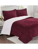 CUBRECAMA SHERPA FLANNEL 2.5PL BURDEO 