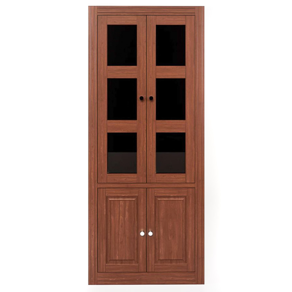 VITRINA 2 CUERPOS NOGAL 