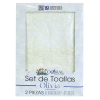SET TOALLA OLIVIA 2PZ BLANCO 
