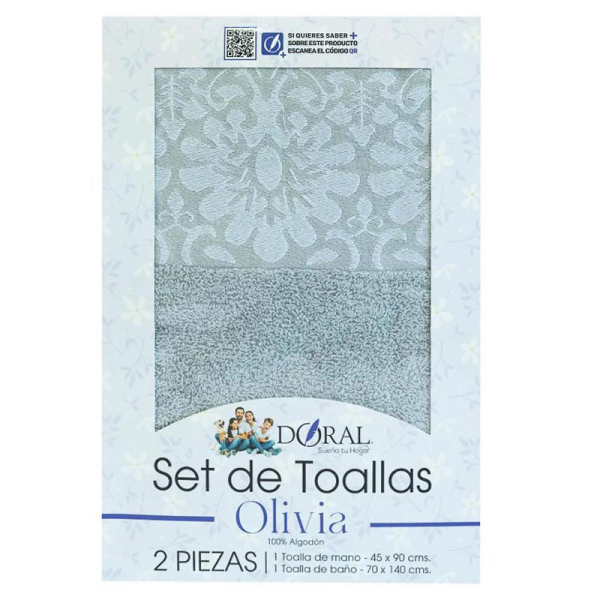 SET TOA. OLIVIA 2PZ GRIS OSCURO 