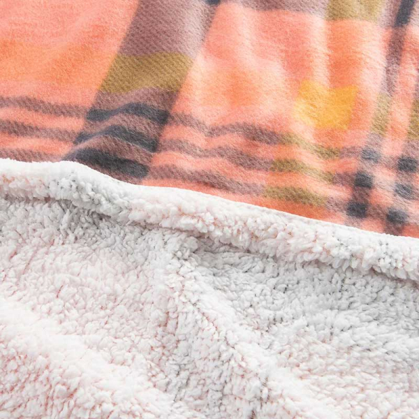 FRAZADA POLAR/SHERPA 2.0P TARTAN CORAL 