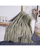 MANTA CHENILLE BEIGE FLECOS 