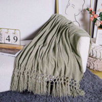 MANTA CHENILLE BEIGE FLECOS 