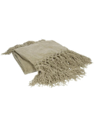 MANTA CHENILLE BEIGE FLECOS 