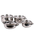 BATERIA COCINA MALAGA ACERO INOXIDABLE 8 PIEZAS 