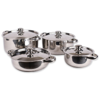 BATERIA COCINA MALAGA ACERO INOXIDABLE 8 PIEZAS 