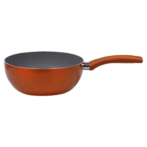 WOK ALUMINIO TITANIO 22CMS NARANJA 