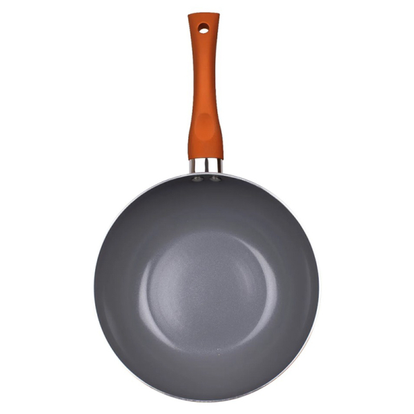 WOK ALUMINIO TITANIO 22CMS NARANJA 