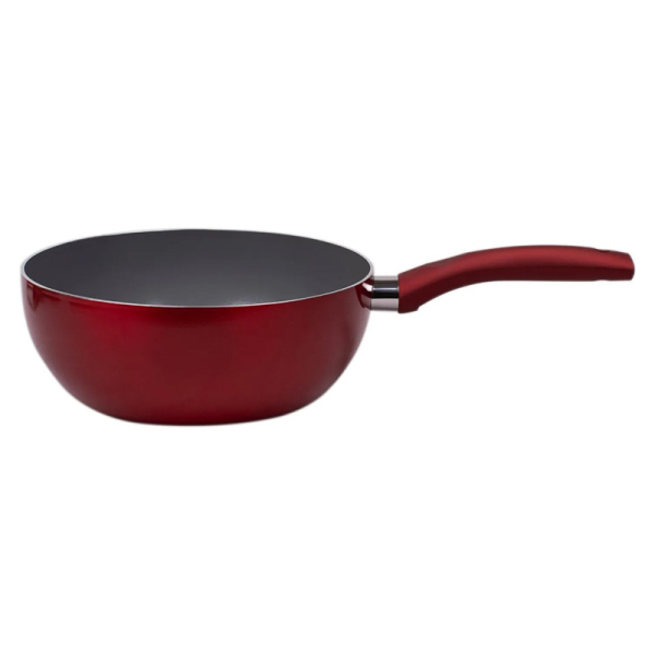 WOK ALUMINIO TITANIO 22CMS ROJO 