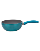 WOK ALUMINIO TITANIO 22CMS TURQUESA 