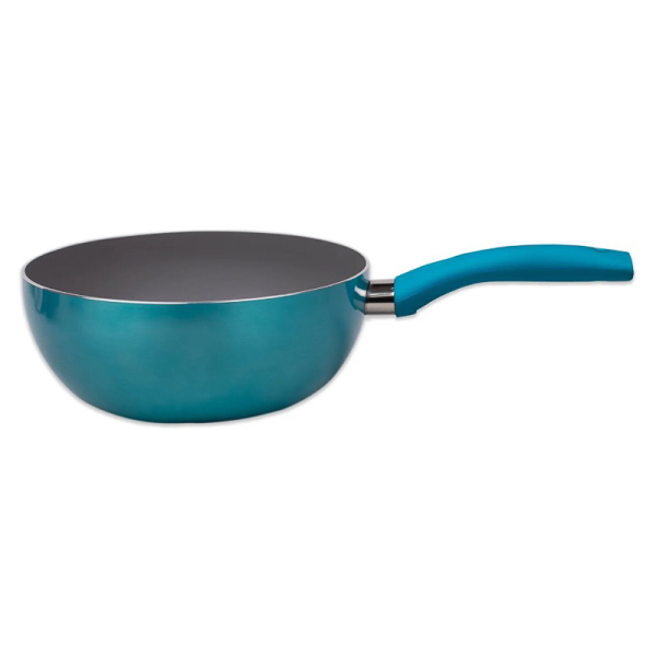 WOK ALUMINIO TITANIO 22CMS TURQUESA 