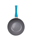 WOK ALUMINIO TITANIO 22CMS TURQUESA 