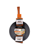 WOK ALUMINIO TITANIO 22CMS NARANJA 