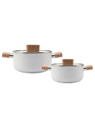 SET 2 CACEROLAS SATELLITE CREMA 