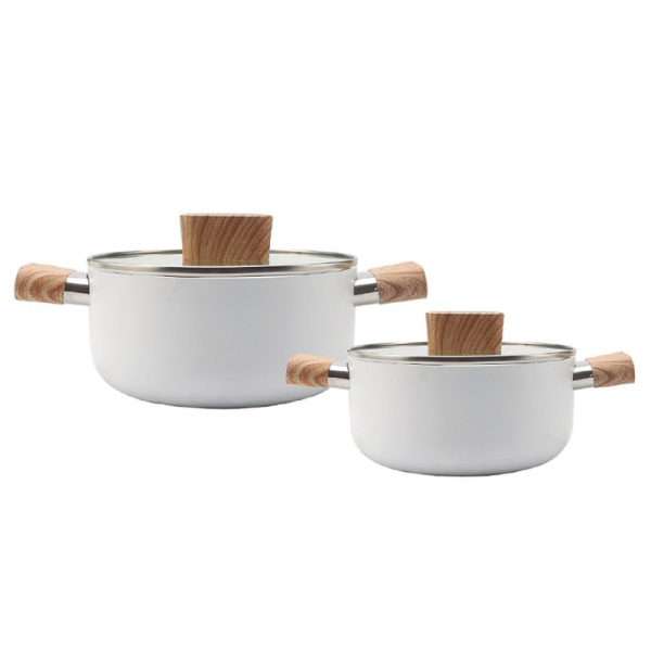 SET 2 CACEROLAS SATELLITE CREMA 