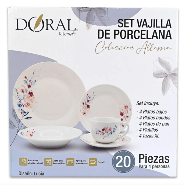 SET VAJILLA 20 PZAS LUCIA 