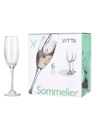 SET 6 COPAS FLUTE 180ML SOMMELIER 