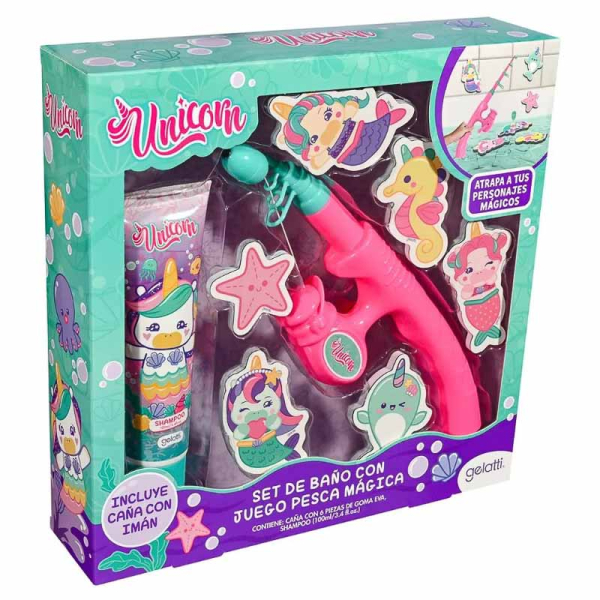SET UNICORNIO PESCA+SHAMPOO 52 