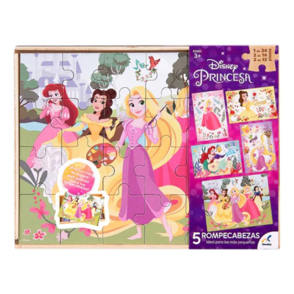 PUZZLE PRINCESA CAJA MADERA 
