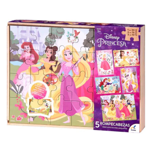 PUZZLE PRINCESA CAJA MADERA 