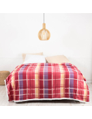 FRAZADA POLAR/SHERPA KING TARTAN BURDEO 