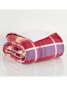 FRAZADA POLAR/SHERPA KING TARTAN BURDEO 