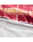 FRAZADA POLAR/SHERPA KING TARTAN BURDEO 