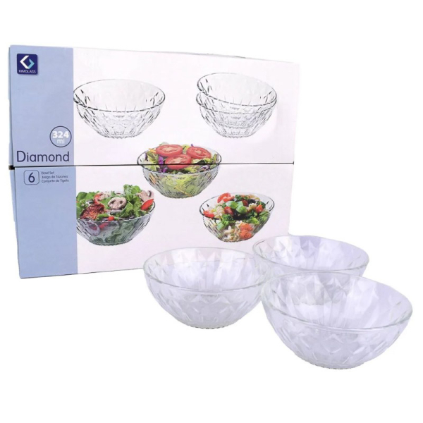 SET 6 COMPOTERAS DIAMOND 325ML 