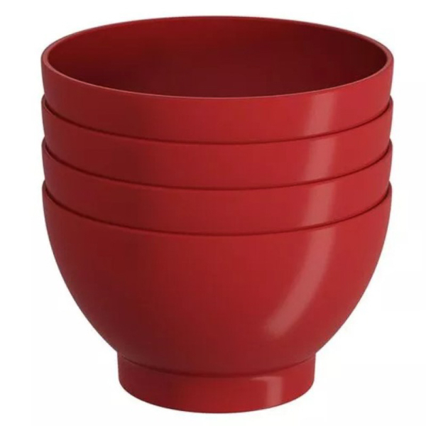 KIT 4 BOWL 750 ML ROJO 