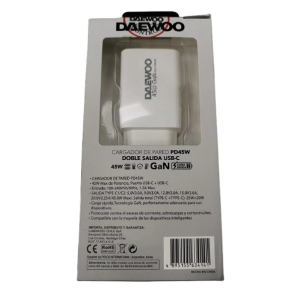 CARGADOR 45W PD452-EU T. A+C 