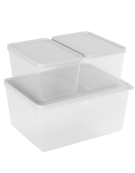 JUEGO 3 POTES 600ML+ 2.2L BLANCO 