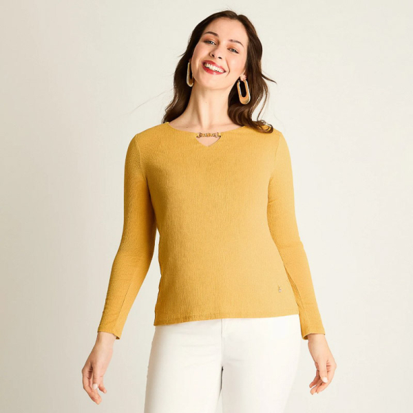 IMP POLERA BASIC M/L MOSTAZA