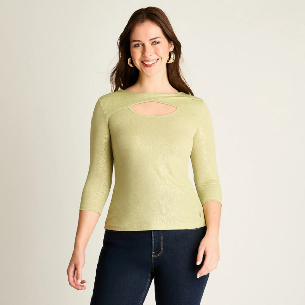 IMPORT POLERA CRUCE PISTACHO