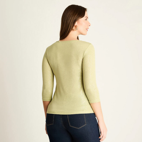 IMPORT POLERA CRUCE PISTACHO