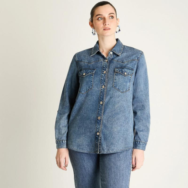 IMP BLUSA DENIM 187609 BLUE