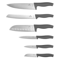 JUEGO CUCHILLOS 6PZS NEGRO/PLATEADO 