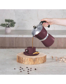 CAFETERA 9TZS VINO/DORADO 