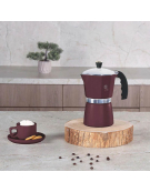 CAFETERA 9TZS VINO/DORADO 