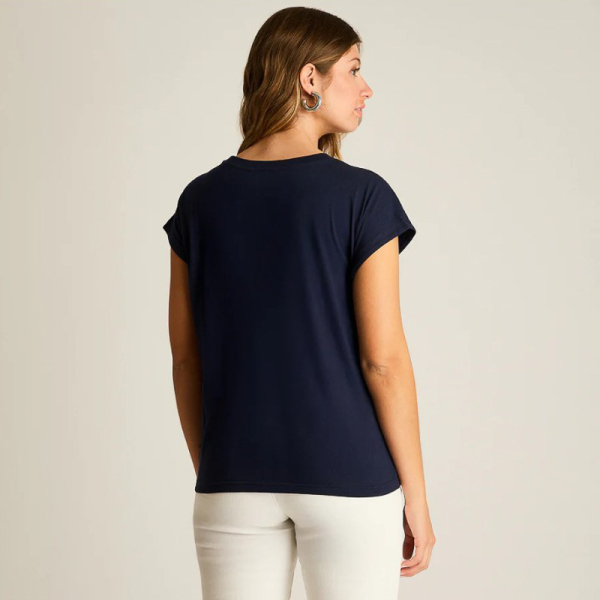 IMP POLERA 107658 BOTONES AZUL