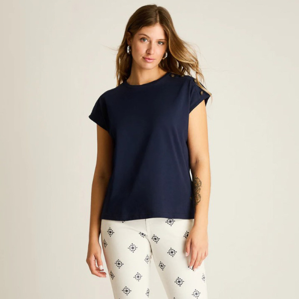 IMP POLERA 107658 BOTONES AZUL