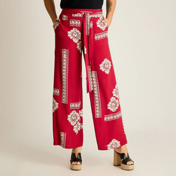 IMP PANTALON PALAZZO 767621 ROJO