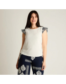 IMP POLERA C/VUELO 107644 BLANCO