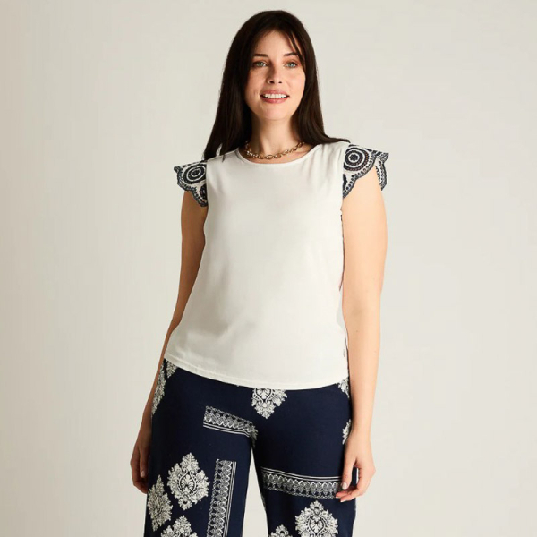 IMP POLERA C/VUELO 107644 BLANCO