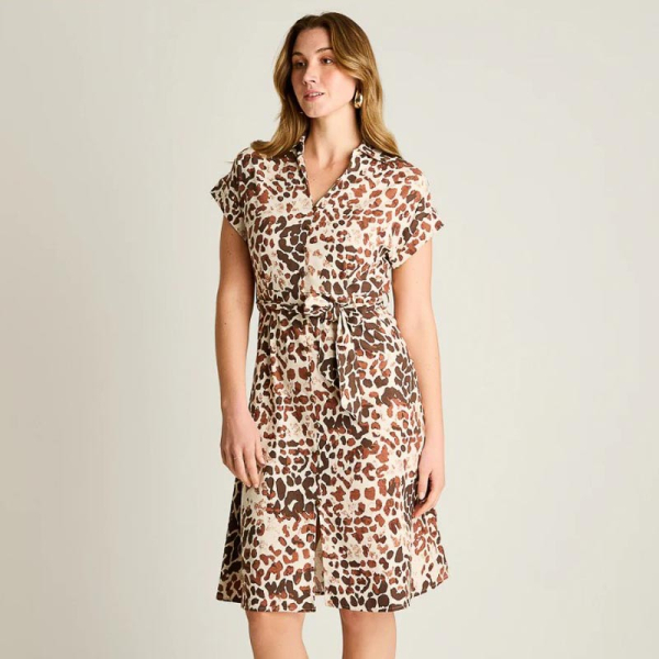 IMP VESTIDO PRINT LINO SAFARI