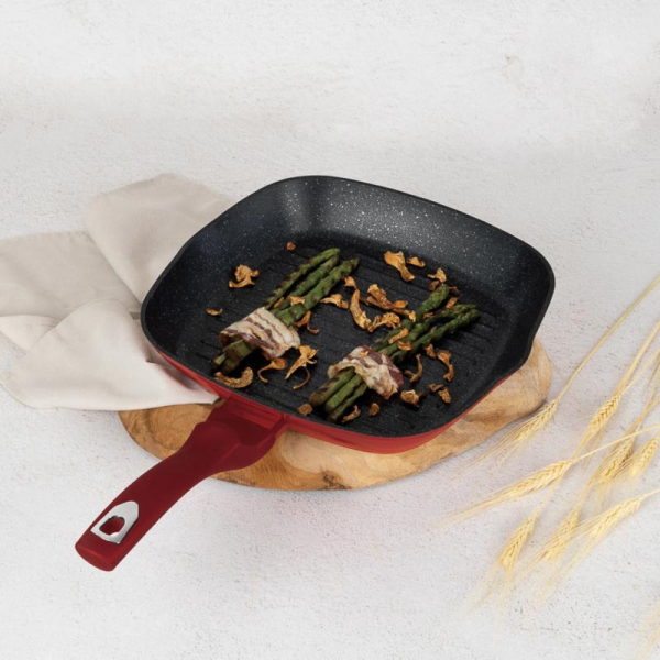 SARTEN P/PARRILLA 28CM ROJO VI 